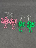 Pink Outlined Palm Trees