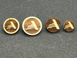 Outlined Wooden "A" Earrings or Pins